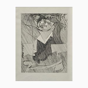 Jacques Villon, Surrealistische Figur, 1952, Original Radierung