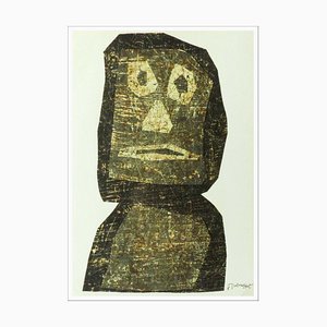 Jean Dubffubet, Moai Totem, 20. Jh., Original Lithographie