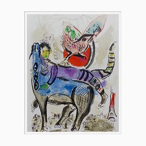 Marc Chagall, La Vache Bleue, 1972, Lithographie Originale