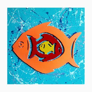 Hayvon, Fishes, 2021, Mixed Media on Canvas