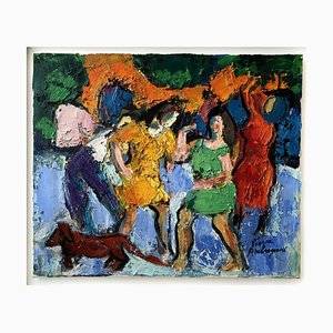 Pierre Ambrogiani, Scena di festa in Provenza, olio su tela