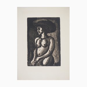 Georges Rouault, Desnudo escultural, 1928, Grabado original