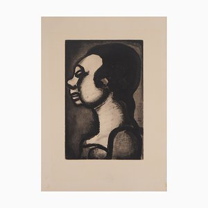 Georges Rouault, Portrait de la Dame de Profil, 1928, Gravure Originale