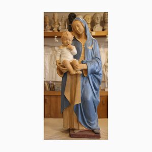 After della Robbia, The Virgin Standing Carrying the Child Jesus, Reproduction in Plaster