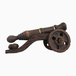 Decorative Carved Wooden Cannon,1950s