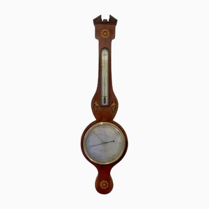 Antikes George III Banjo Barometer aus Mahagoni