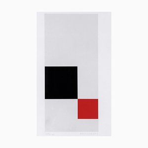 Jo Niemeyer, Composition en Rouge, Noir et Blanc, Sérigraphie