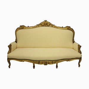 Large Antique English Giltwood Sofa