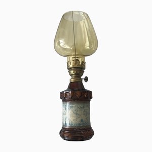 Glass Kerosene Lamp With World Map