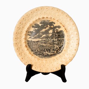 Decorative Plates Depicting City View from J.R. Cappellemans Aine W.S. Smith & Co, Europe, Set of 2
