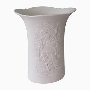 White Biscuit Vase from AK Kaiser, Germany, 1970s