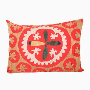 Vintage Red Suzani Pillow Cover