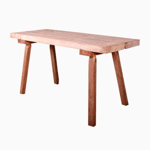French Scrubbed Sycamore & Elm Trestle Table