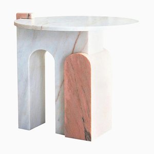 Pink Marble Side Table by Dovain Studio