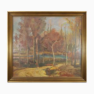 Luigi Venturini, Virgilian Wood, Oil Painting, 1960s