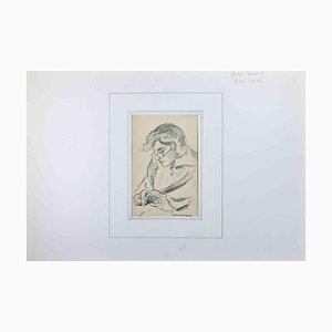 Pierre Georges Jeanniot, Portrait of Woman, Drawing, Early 20th-Century