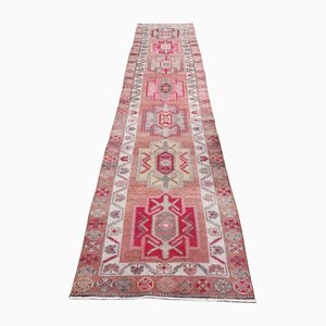 Tapis de Couloir Oushak Vintage en Laine