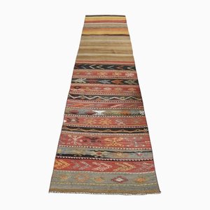 Tapis de Couloir Oushak Vintage en Laine