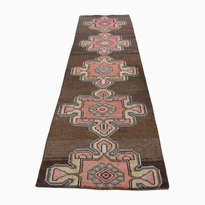 Tapis de Couloir Oushak Vintage en Laine