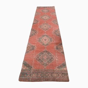 Tapis de Couloir Oushak Vintage en Laine