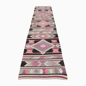 Tapis de Couloir Oushak Vintage en Laine