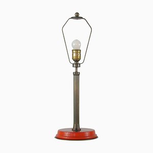 Deutsche Höhenverstellbare Art Deco Tischlampe aus Messing & Bakelit, 1930er