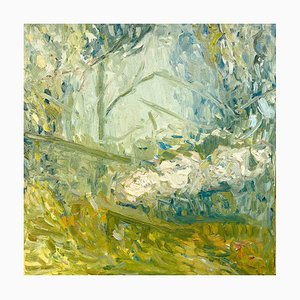 Francesca Owen, Camellias in the Secret Garden, 2021, óleo sobre lienzo