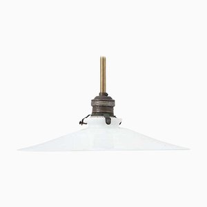 20th Century White Lacquered Metal Ceiling Lamp