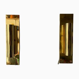Mid-Century Modern Minimalist 2-Side Brass Sconces from Doria, Germany, 1960s, Set of 2