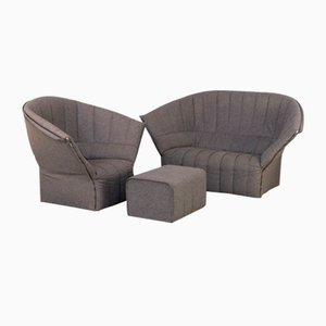 Moel Loveseat with Lounge Chair and Hocker by Inga Sempé for Ligne Roset, Set of 3