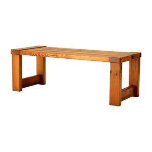 Swedish Bench or Coffee Table in Solid Pine by Nils Troed for Glasmäster, 1960s