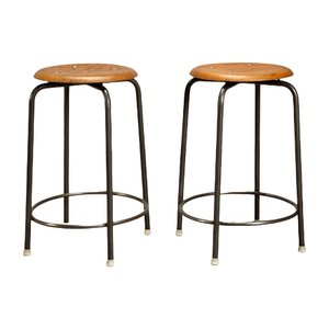 Danish Stools from MH Stålmøbler, 1973, Set of 2