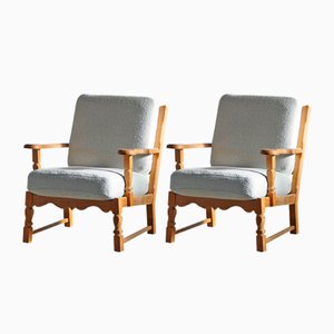 Dänische moderne Sessel aus Eiche, 1960er, 2er Set