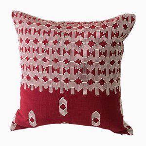 Edo Decorative Pillow in Red and White by Nzuri Textiles, 2015