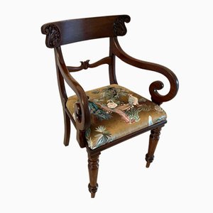 Chaise de Bureau Regency Antique en Acajou