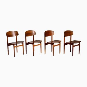 Stühle von Børge Mogensen, 1960er, 4er Set