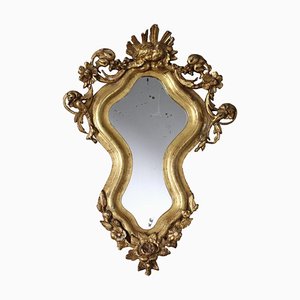 Carved Wood Mirror, 19th-Century