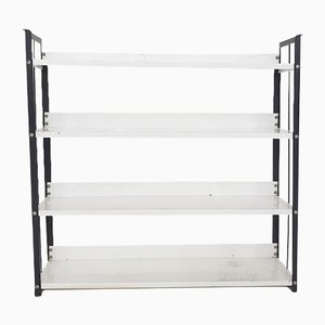Black & White Metal Book Shelves from Tomado, Holland, 1950s