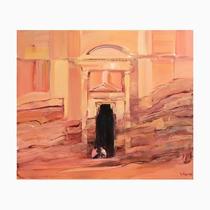 Agnieszka Kozien, Palace in the Desert II (Petra), 2020, Huile sur Toile