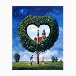 Rafal Olbinski, Varsovia, The Royal Castle, 2020, Impresión de Giclee