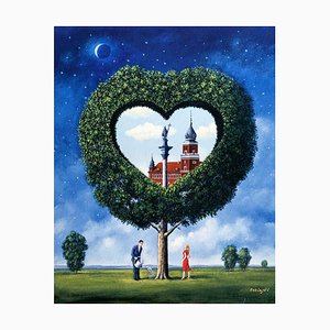 Rafal Olbinski, Varsovie, Le Château Royal, 2020, Impression Giclée