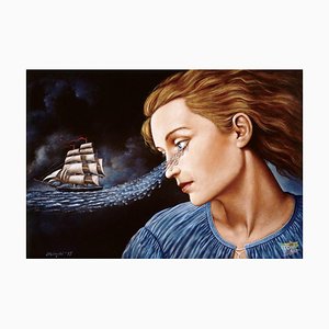 Rafal Olbinski, Flying Dutch, 2021, Impresión de Giclee