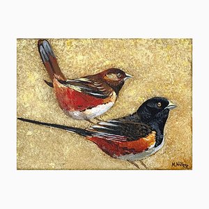Magdalena Nalecz, Large Ground Finch, 2021, Acrylic on Canvas
