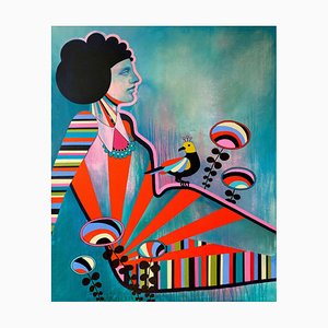 Ramona Nordal, Ruby Suns, 2022, Acrylic on Canvas