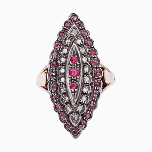 Ring with Rubies and Diamonds