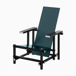 Black Red and Blue Zeilmaker Chair by Gerrit Rietveld for Cassina