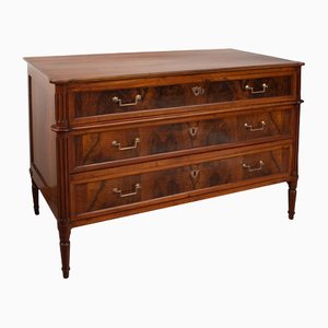 Antique French Louis XVI Chest of Drawers in Solid Walnut