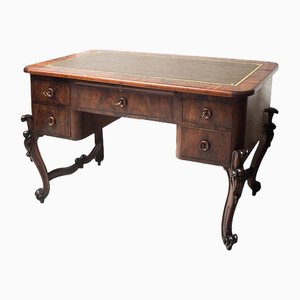 Antique Luigi Filippo Neapolitan Desk in Mahogany