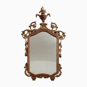 Antique Louis XVI Mirror in Lacquer and Gold