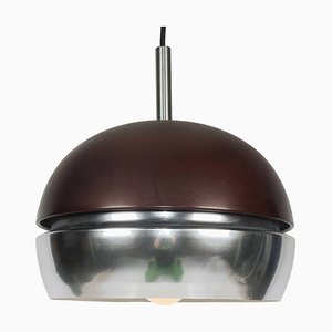Space Age Brown Chrome Pendant Lamp from Erco, 1960s
